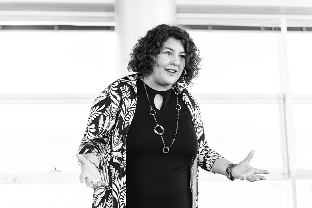 Laura Moncho durante una formación de El Valor de los Valores